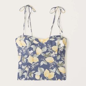 Sweetheart Tie-Strap Linen Cami